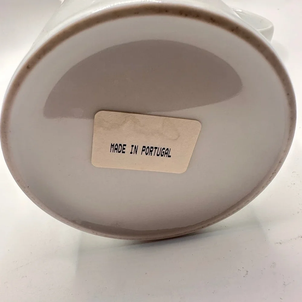 Vintage Vista Alegre Domo White Porcelain Tea/Coffee Pot &Lid Portugal Modernist